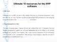 Ultimate 10 resources for the ERP software PowerPoint PPT Presentation