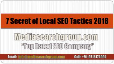 7 Secret of Local SEO Tactics 2018