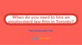 When do you need to hire an employment law firm in Toronto? PowerPoint PPT Presentation