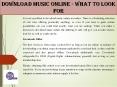 Download Music Online - What To Look For PowerPoint PPT Presentation