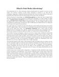 What Is Print Media Advertising? (1) PowerPoint PPT Presentation