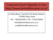 Corporate Event Organizer in Goa