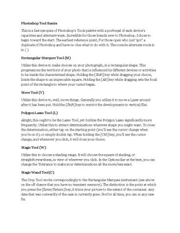 Photoshop Tools Basics & Its Uses