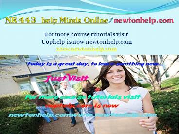 NR 443  help Minds Online/newtonhelp.com