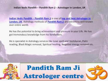 Best & Famous vedic Astrologer in London, UK