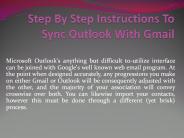 Step By Step Instructions To Sync Outlook With Gmail