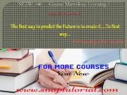 NETW 490 course Marvelous Learning / snaptutorial.com