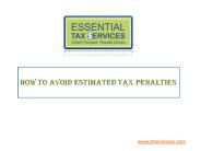 How to Avoid Estimated Tax Penalties