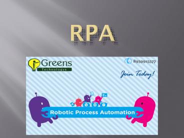 RPA training in Chennai