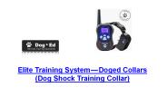 Elite Training System — Doged Collars (Dog Shock Training Collar)