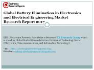 Battery Elimination in Electronics and Electrical Engineering