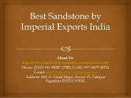 Best Sandstone by Imperial Exports India
