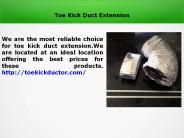 Toe Kick Ducting Kit (4)