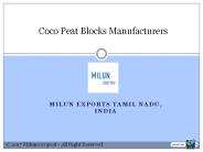 Coco Peat Blocks Manufacturers