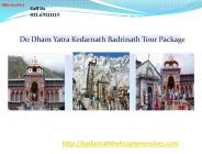 Kedarnath Yatra By Helicopter
