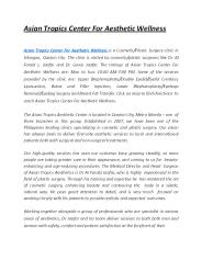 Asian Tropics Center For Aesthetic Wellness
