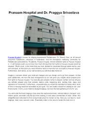 Pranaam Hospital and Dr. Praggya Srivastava