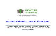 Marketing Automation - Frontline Telemarketing