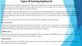 Types Of Gaming Keyboards PowerPoint PPT Presentation