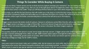 Things To Consider While Buying A Camera