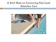 A Brief Note on Swimming Pool Leak Detection Cost