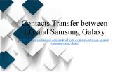 How to Copy Contacts from LG to Samsung Galaxy
