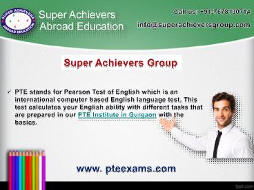 PTE Coaching in Gurgaon