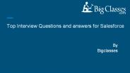 Salesforce developer faqs
