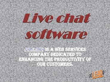 Get Free Live Chat Software