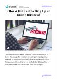 3 Dos & Don’ts of Setting Up an Online Business! PowerPoint PPT Presentation