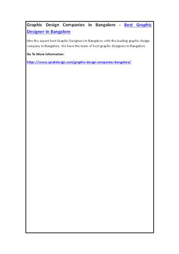 Graphic Design Companies in Bangalore - Best Graphic Designer In Bangalore