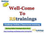 Hadoop Online Training In Hyderabad