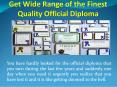 Get Wide Range of the Finest Quality Official Diploma PowerPoint PPT Presentation