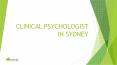 Clinical Psychologist in Sydney PowerPoint PPT Presentation