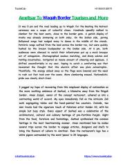 Amritsar To Wagah Border Tourism and More