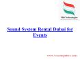 Speakers Rental Dubai - Sound Equipment Rental in Dubai PowerPoint PPT Presentation