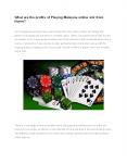 What are the profits of Playing Malaysia online slot from Home? PowerPoint PPT Presentation