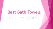 Best Bath Towels.