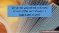 What Do You Need To Know About MBA and Master's Applicant Essay? PowerPoint PPT Presentation
