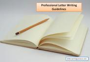 Professional Letter Writing Guidelines