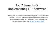 Top 7 Benefits Of Implementing ERP Software