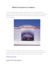 Metal Roof System for Containers