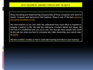 What is Business or Brand Consulting?