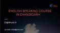English Speaking Courses In Chandigarh PowerPoint PPT Presentation