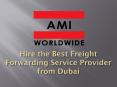 Hire the Best Freight Forwarding Service Provider from Dubai PowerPoint PPT Presentation