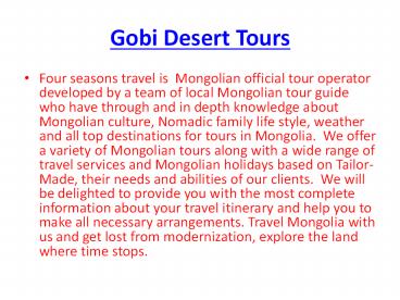 Best Mongolia Tour Agency