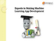 Experts in Making Machine Learning App Development