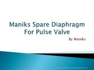 Maniks Spare Diaphragm used in Dust collector valves