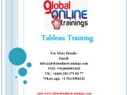 Tableau training | Tableau desktop training - global online trainings