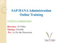 SAP HANA PPT Material PowerPoint PPT Presentation